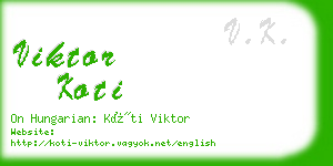 viktor koti business card